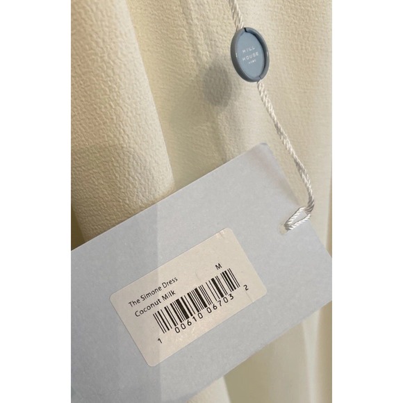 NWT Hill House The Simone Maxi Dress Coconut Milk Crepe Cream White M SOLD OUT - Picture 2 of 5